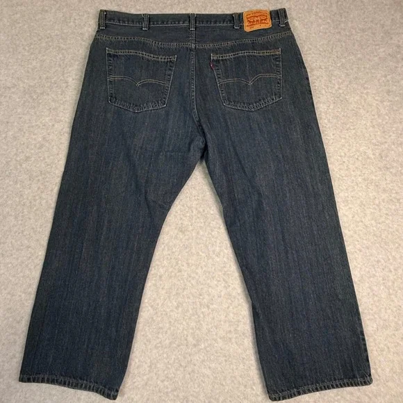 Levi's 559 Relaxed Straight Jeans Mens 42x27 Dark Wash Denim Blue Pants - Picture 12 of 16